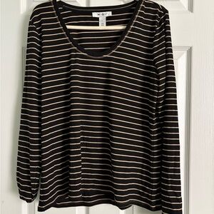 White House Black Market Striped Black and Gold top